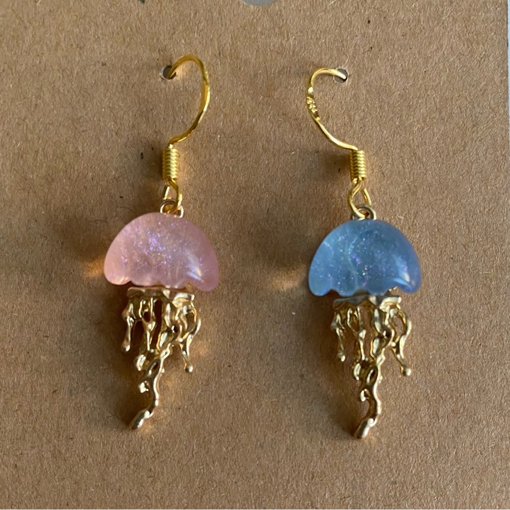 Asymmetrical Jellyfish Earrings